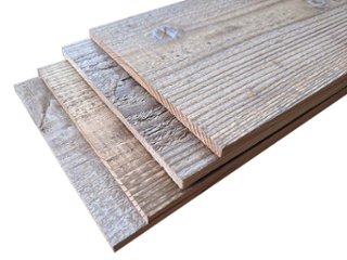 【3-7K-T-W140】　杉幅木(中古) 7mm厚／基本仕上げ(1面磨き)／鉄サビ塗装[幅140]　厚7×幅140×長さ1900〜2000mm　12枚入/セット(3.36平米)【取扱停止】の画像