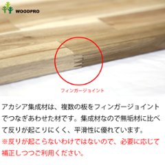 棚板 厚み1.8ｃｍ 奥行60ｃｍ 長さ60ｃｍ アカシア集成材 厚18ｍｍ×板幅（奥行)600ｍｍ×長さ510〜600ｍｍ 無塗装〈受注生産〉画像