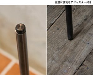 【鉄脚】アイアンテーブル脚　Ａ型／２個セット（黒皮鉄ワックス仕上げ）画像