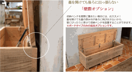 OLD ASHIBA（足場板古材）収納ベンチ　【ボードタイプ】　幅900ｍｍ×奥行400ｍｍ×高さ405ｍｍ画像