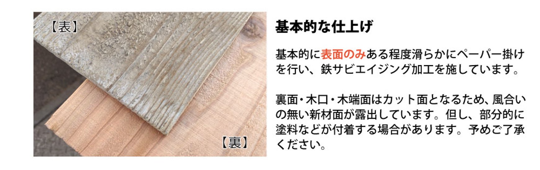 【3-5K-T-節穴あり】 杉幅木（古材風）5mm厚／基本仕上げ（1面磨き）／鉄サビエイジング[節穴あり] 厚5×幅135×長さ910mm 10枚入/セット（1.228平米） 画像