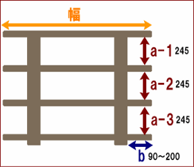 OLD ASHIBA（足場板古材）Hシリーズ　リビングボード3段　幅710〜800ｍｍ×奥行400ｍｍ×高さ915ｍｍ　【受注生産】画像