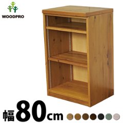 OLD ASHIBA（足場板古材） キッチンカウンター 単品 幅80センチ 可動棚（２段） 幅800×奥行460×高さ950ｍｍ 【受注生産】の画像