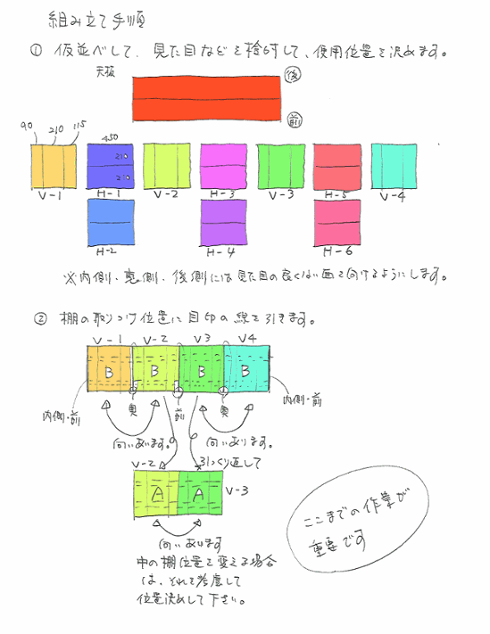 OLD ASHIBA（足場板古材）DIY組立キット　テレビボード（Ｋモデル）Ａタイプ 幅1015ｍｍ×高さ435ｍｍ×奥行410ｍｍ ※棚板２列：内寸450ｍｍ/450ｍｍ　無塗装 〈受注生産〉画像