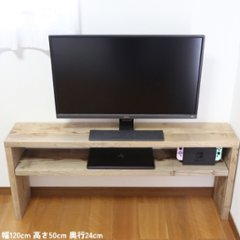 古材 コの字 収納ラック(可動棚1枚) 幅310〜400ｍｍ×高さ410〜500ｍｍ×奥行240ｍｍ 【受注生産】画像