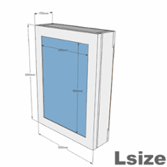 OLD ASHIBA（足場板古材）ミラーキャビネット　Ｌサイズ 幅500ｍｍ×高さ680ｍｍ×奥行150ｍｍ【受注生産】画像