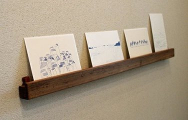 OLD ASHIBA（足場板古材）壁掛けレール（ウォールレール）  無塗装の画像