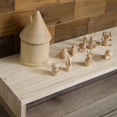 パイン材 デスクシェルフ（板厚18ｍｍ）幅210〜300ｍｍ×高さ70〜150ｍｍ×奥行150〜200ｍｍ 無塗装 【受注生産】画像