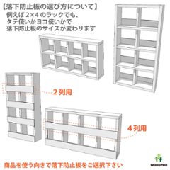 ◇オプションパーツ◇ 落下防止板 (SUGI格子ラック 200型　5列用) 厚み10×幅85×長さ1136ｍｍ　※ビス付き [受注生産]画像