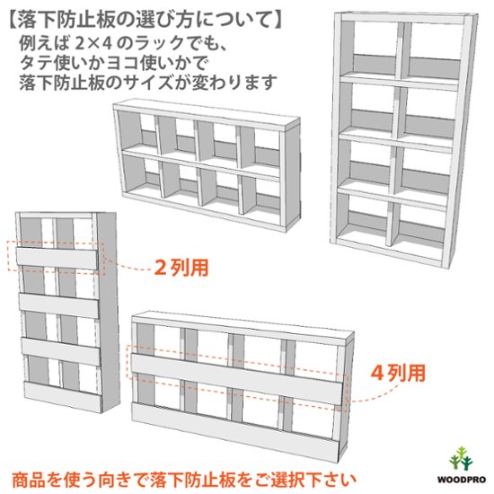◇オプションパーツ◇ 落下防止板 (SUGI格子ラック 200型　5列用) 厚み10×幅85×長さ1136ｍｍ　※ビス付き [受注生産]画像