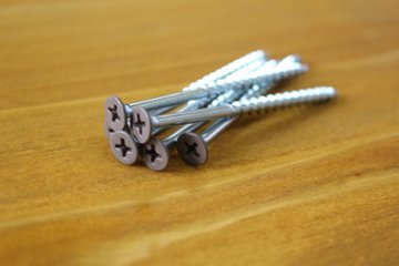 コースレッドビス(ラッパ)51ミリ 100本入り ビス頭：茶色（ユニクロメッキ）の画像