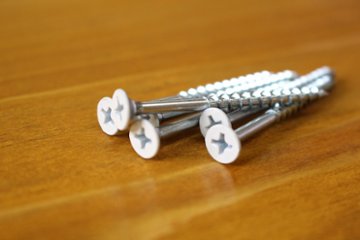 コースレッドビス(ラッパ)65ミリ 100本入り ビス頭：白色（ユニクロメッキ）の画像