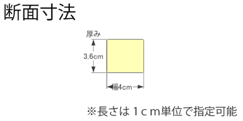 DIY素材◇国産杉（新材） ４枚セット棒状材 厚36ｍｍ×幅40ｍｍ×長さ1610〜1700ｍｍ 〈受注生産〉画像