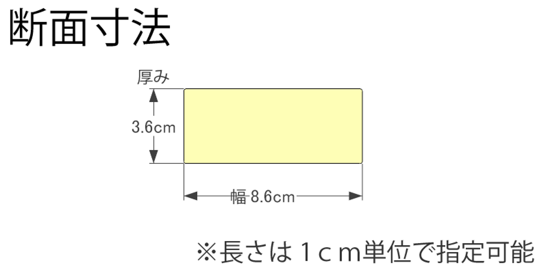 DIY素材◇国産杉（新材） 厚36ｍｍ×幅86ｍｍ×長さ410〜500ｍｍ 〈受注生産〉画像