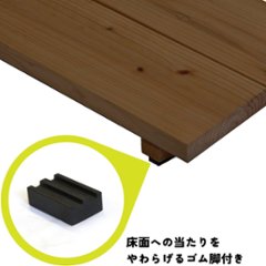 国産杉　土間用玄関すのこ　幅445ｍｍ(板3枚)×奥行510〜600ｍｍ×高さ61ｍｍ画像
