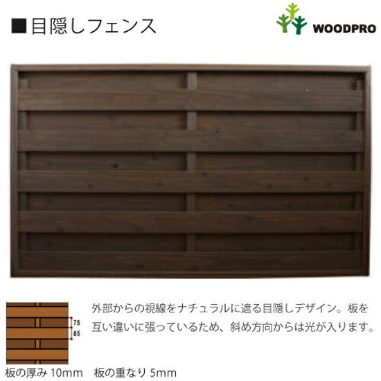 ウッドデッキ（規格型）用フェンス◇国産杉（飫肥杉赤味） ：床板と平行方向用　フェンス長さ2841ミリ〜2982ミリ 【受注生産】画像