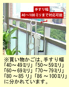 ステンレス製フェンス固定金具上部用-固定式/１個単品 （金属手すり用：幅30ｍｍ〜100ｍｍまで対応） 〈受注生産〉画像