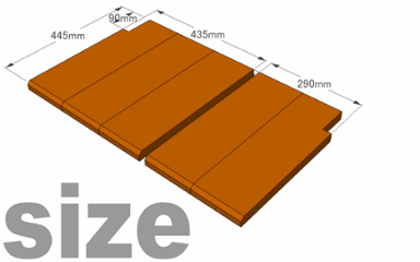 ◇オプションパーツ◇ 規格型プランター付きフェンス用【専用ふた】 （幅739ｍｍ×奥行432ｍｍ用） ※ふたは左右2分割画像