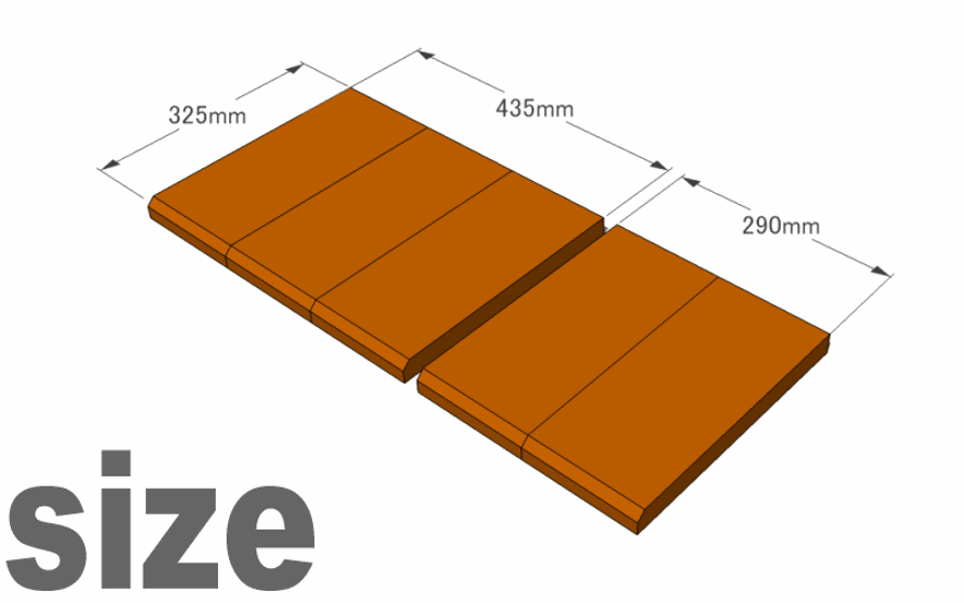◇オプションパーツ◇ スクエアプランター長方形「大」専用ふた ※左右2分割画像