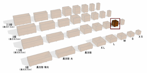 スクエアプランターＳサイズ（1.5段） 幅245ｍｍ×奥行245ｍｍ×高さ295ｍｍ画像