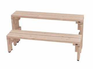 プランター台/花台棚板セット２段　【幅オーダー】幅710〜800ｍｍ×奥行390ｍｍ×高さ237/437ｍｍ〈受注生産〉の画像