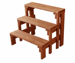 プランター台/花台棚板セット３段　【幅オーダー】幅510〜600ｍｍ×奥行580ｍｍ×高さ237/437/637ｍｍ〈受注生産〉の画像