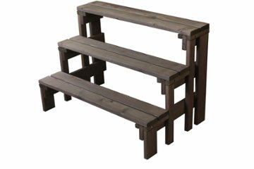 プランター台/花台棚板セット３段　【幅オーダー】幅810〜900ｍｍ×奥行580ｍｍ×高さ237/437/637ｍｍ〈受注生産〉の画像
