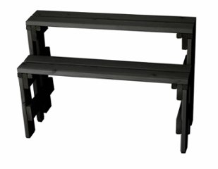 プランター台/花台棚板セット２段（ハイタイプ）　【幅オーダー】幅810〜900ｍｍ×奥行390ｍｍ×高さ437/637ｍｍ〈受注生産〉の画像