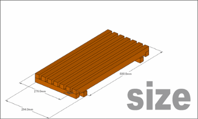 花台棚板Ｂ（細桟）タイプ　600-7P　幅600ｍｍ×奥行294ｍｍ画像