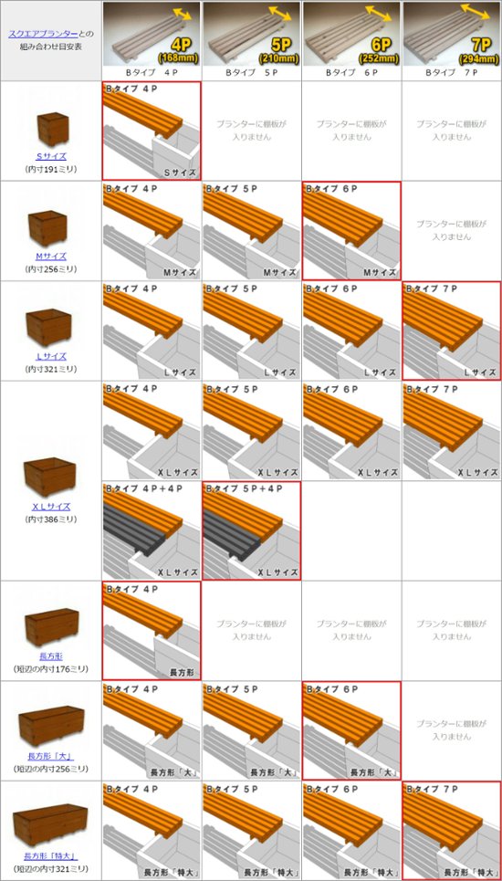 花台棚板Ｂ（細桟）タイプ　600-4P　幅600ｍｍ×奥行168ｍｍ画像