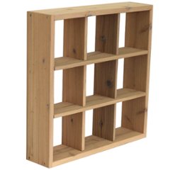 格子ラックミニ　120型　3Ｘ3　幅410ｍｍ×高さ410ｍｍ×奥行96ｍｍ画像