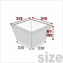 寄せ植えプランター（深底）Ｍサイズ　幅310ｍｍ×奥行310ｍｍ×高さ180ｍｍ画像