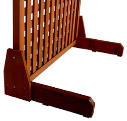 枠付きラティス専用脚（２個入/１セット）◇国産杉 ワイドタイプ（側面補強板付き）B型 ※取り付けフェンス目安：高さ1200ミリ〜 [受注生産]の画像