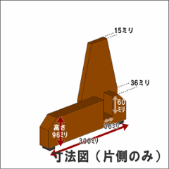 枠付きラティス専用脚（２個入/１セット）◇国産杉 側面補強板付きB型 ※取り付けフェンス目安：高さ900〜1200ミリ [受注生産]画像