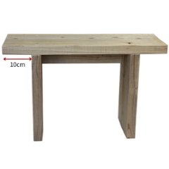 【アウトレット1104】OLD ASHIBA（足場板古材）ベンチシェルフ Ａタイプ（両端の飛び出し100ｍｍ）【セミオーダーサイズ】 幅600ｍｍ×高さ377ｍｍ×奥行205ｍｍ　無塗装画像