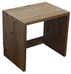 【アウトレット0107】国産杉 コの字 シェルフ（板厚28ｍｍ）幅560ｍｍ×高さ510ｍｍ×奥行400ｍｍ（背面下部補強板あり）マロン色★配送事故修理品画像