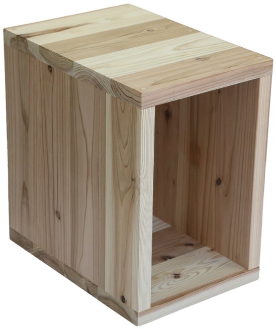 【アウトレット0309】国産杉 ロの字/四角 ラック　幅280ｍｍ×高さ420ｍｍ×奥行400ｍｍ　無塗装　★板厚28ｍｍ特注仕様画像