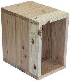 【アウトレット0310】国産杉 ロの字/四角 ラック　幅280ｍｍ×高さ420ｍｍ×奥行400ｍｍ　無塗装　★板厚28ｍｍ特注仕様画像