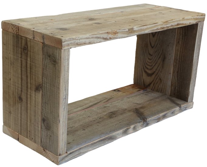 【アウトレット0311】OLD ASHIBA（足場板古材）ラック　幅750ｍｍ×高さ400ｍｍ×奥行300ｍｍ　無塗装　★内側、外側共に段差あり画像