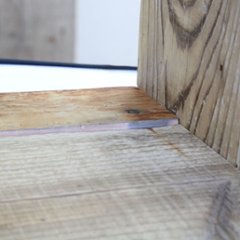 【アウトレット0311】OLD ASHIBA（足場板古材）ラック　幅750ｍｍ×高さ400ｍｍ×奥行300ｍｍ　無塗装　★内側、外側共に段差あり画像