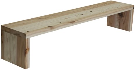 【アウトレット0501】国産杉 コの字 シェルフ（板厚28ｍｍ）幅1000ｍｍ×高さ190ｍｍ×奥行200ｍｍ　無塗装画像