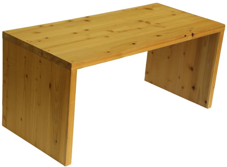【アウトレット0703】国産杉 コの字 シェルフ（板厚28ｍｍ）幅880ｍｍ×高さ400ｍｍ×奥行400ｍｍ　ハニー色★配送事故修理品画像