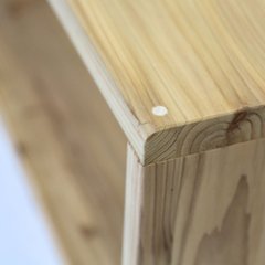 【アウトレット0902】国産杉 ロの字/四角 ラック（板厚24ｍｍ）　幅750ｍｍ×高さ260ｍｍ×奥行200ｍ　無塗装★配送事故キズあり画像