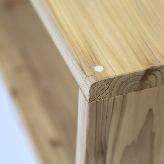 【アウトレット0902】国産杉 ロの字/四角 ラック（板厚24ｍｍ）　幅750ｍｍ×高さ260ｍｍ×奥行200ｍ　無塗装★配送事故キズあり画像