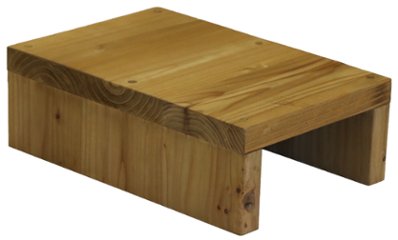 【アウトレット0908】国産杉 コの字 ラック　幅200ｍｍ×高さ100ｍｍ×奥行300ｍｍ　ナッツ色画像