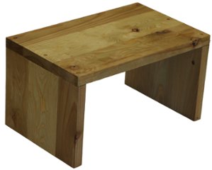 【アウトレットN06】国産杉コの字ラック（板厚24mm）幅400mm×高さ220mm×奥行250mm ナッツ色画像