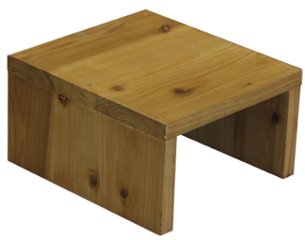 【アウトレットN09】国産杉コの字ラック（板厚24mm）幅270mm×高さ160mm×奥行300mm ナッツ色★天板よごれあり画像