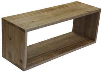 【アウトレットN22】国産杉ロの字ラック（板厚24mm）幅900mm×高さ350mm×奥行300mm 無塗装画像
