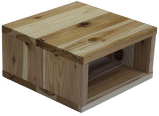 【アウトレットN24】国産杉ロの字ラック（板厚28mm）幅400mm×高さ206mm×奥行400mm 無塗装★仕様違い板厚28ミリ（内寸344ミリ×153ミリ）画像