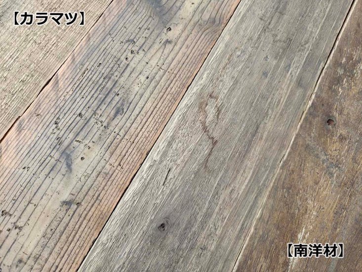 【パレット材-南洋材】 パレット(古材) 20mm厚／基本仕上げ（2面磨き）／ 厚20×幅110〜120×長さ1100mm 10枚入/セット（1.32平米）【数量限定品】画像
